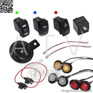 Turn Signal Kit Street Legal Led Light Horn For Polaris Can Am Honda Kawasaki (For: More than one vehicle)