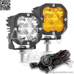 White Yellow LED Fog Light Driving Lamp Pods For Can-am Polaris ATV UTV (For: More than one vehicle)