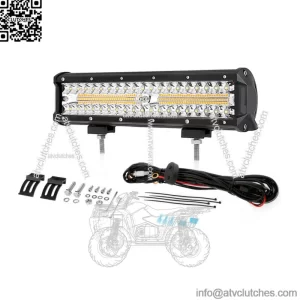 12" inch LED Work Light Bar White Amber Flash Strobe + for Can-am ATV 14 (For: More than one vehicle)