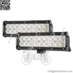 2X 9" 108W LED Work Light Bar Flood Beam Offroad Driving for ATV UTV (For: More than one vehicle)