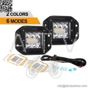 5" Amber White Strobe LED Driving Fog Lights Spot Cube Pods Truck ATV 4" (For: More than one vehicle)