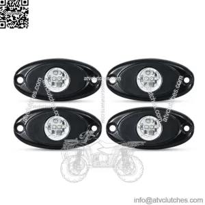 4 Pods Blue LED Rock Lights Fits Jeep Offroad Truck UTV ATV Boat Underbody Light (For: More than one vehicle)