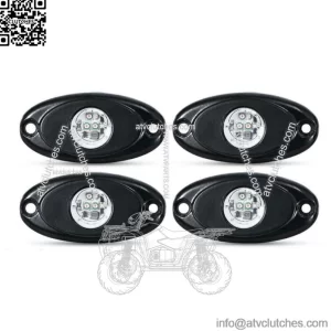 4pcs Blue LED Rock Lights For Offroad Jeep Truck ATV UTV Underbody Lighting Kit (For: More than one vehicle)