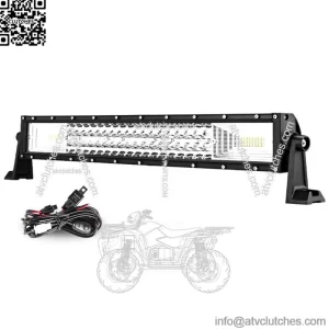 22" inch 1296W Led Light Bar Tri Row Spot Flood Combo for Polaris Sportsman RZR (For: More than one vehicle)