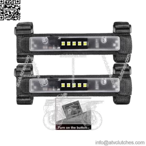 2Pcs Roll Bar Cage Mount UTV LED Dome Lights Interior Lights Offroad Truck White
