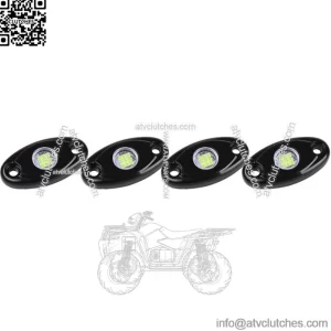 Green 4Pods LED Rock Lights Neon Underbody Glow Offroad Lamp for Polaris UTV ATV (For: More than one vehicle)