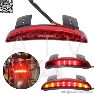 Red LED Fender Edge Brake Turn Signal Rear Tail Light For Harley Sportster XL883