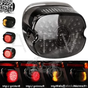 Smoked LED Tail Light Brake Turn Signal Lights for Sportster 1200 883 Dyna FXST