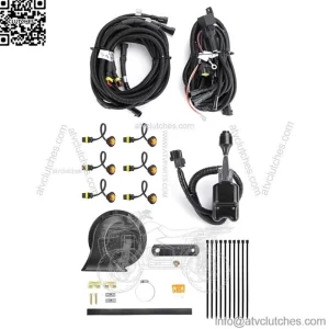 UTV ATV LED Turn Signal Light Kit w/Horn Toggle Switch for Polaris Can Am Honda