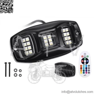Universal 8 Pods RGB Rock Underglow Light Kit For UTV ATV Jeep Truck SUV Car