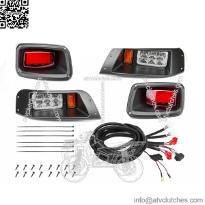 For EZGO TXT Golf Cart LED Headlights & Tail Lights Kit 1996-2013 Gas / Electric