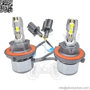 UTV LED Bulb with Hi/Lo Beam Compatible with Polaris Ranger RZR 570 800 1000 XP General # 4012279,12000LM 60W Bright White,Pack of 2(without LED Decoder)