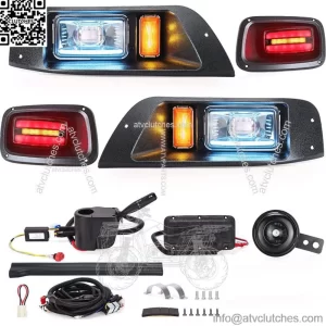 Golf Cart LED Headlight Tail Light Kit for EZGO TXT 95-15,12-48V Legal Street
