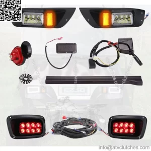Golf Cart LED Light Kit Fit EZGO TXT 12V (1995-2015) W/ Turn Signal Switch Horn