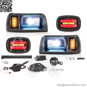 Golf Cart LED Light Kit for Club Car DS 12-48V,with Low/High Beam, Turn Signals