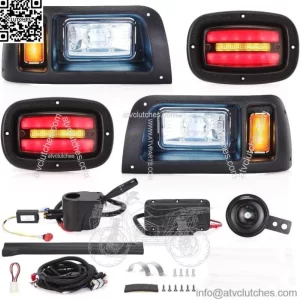12V-48V Street Legal Golf Cart LED Light for Club Car DS W/ High Low Beam, Brake