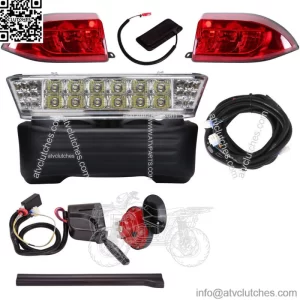 Deluxe LED Golf Cart Light Kit w/ Turn Signal Switch & Horn For Precedent 2004+