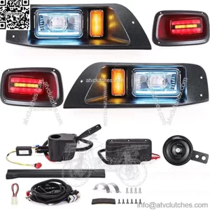 Deluxe LED Light Kit with Turn Signal Switch & Horn For EZGO TXT Golf Cart 96-13