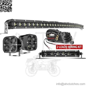For Can-Am Maverick X3 Upper Roof 50" Curved LED Light Bar +7" +4" Pods Lights