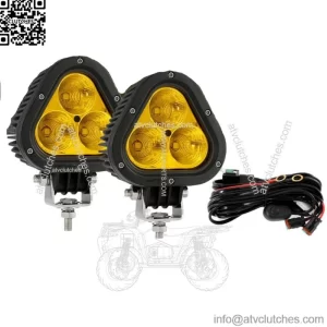 Pair 4" 90W Amber Yellow Pods LED Work Light Bar for Can-am Maverick X3