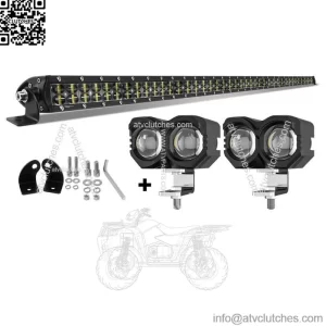For Can-Am Maverick X3 MAX Turbo 42" LED Light Bar Roof + 3" Dual Color Pods