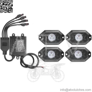 For Can-am Maverick x3 RGB LED Rock Lights Wireless Bluetooth Chasing UTV 4-Pods