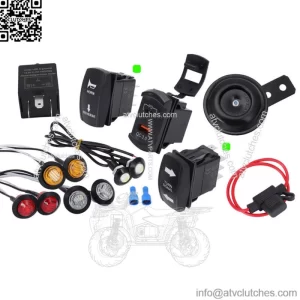 UTV Turn Signal Horn Street Legal Kit For Polaris SxS UTV ATV Can-Am Maverick X3