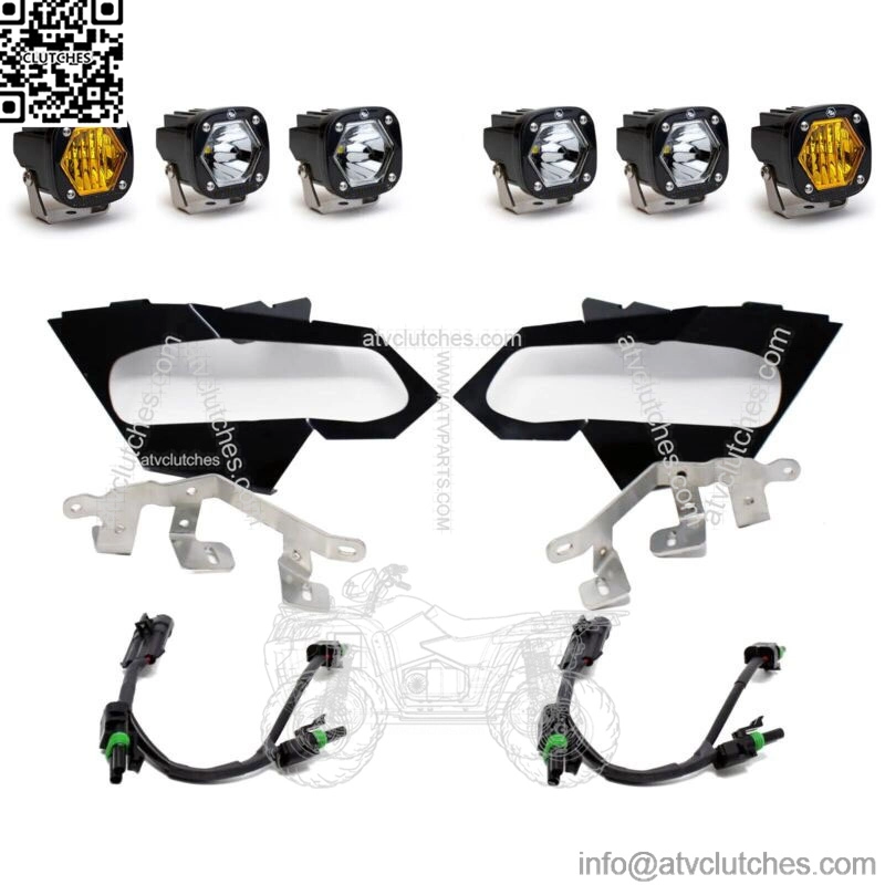 Baja Designs S1 Triple LED Clear/Amber Headlight Kit for 17+ Can-Am Maverick X3