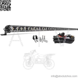 Fit Can-am Maverick X3 DS RS Roof Windshield 50" LED Light Bar Strobe /Wire Kit