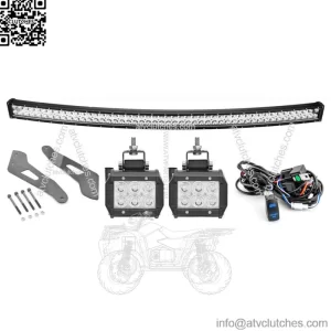 For Can-am Maverick X3 Max 50" LED Light Bar Roof Bracket Wire+3" Light Pods