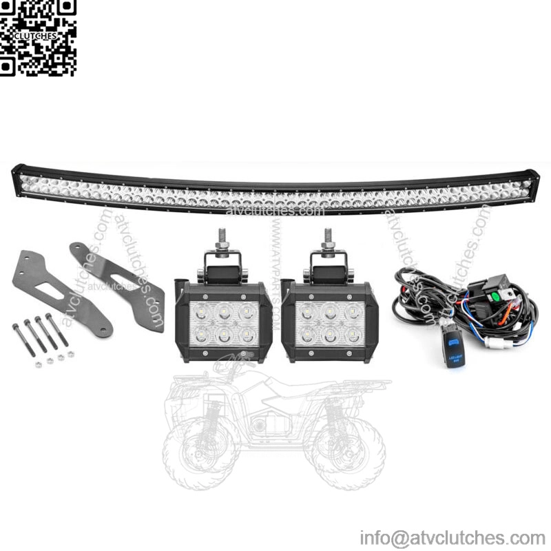 For Can-am Maverick X3 Max 50" LED Light Bar Roof Bracket Wire+3" Light Pods
