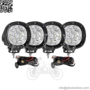 4x 4" LED Light Pods 6 Modes Offroad Driving Lamp For Can-Am Maverick X3