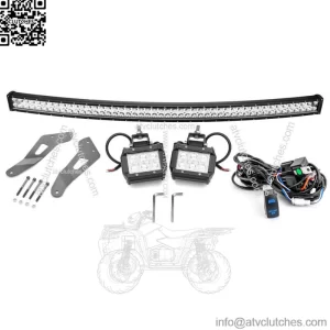 50" LED Light Bar+3" Light Pods w/Roof Bracket Wire For Can-am Maverick X3 Max