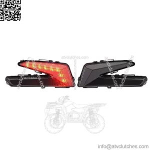 BLACK TAIL LIGHTS - For 17-21 Can-Am Maverick X3 Turbo R left right pair smoked