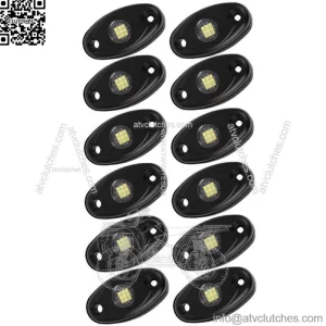 For Can am Maverick X3 Max 12 Pods White LED Rock Lights Underbody Light Kit (For: Can-Am Maverick X3 R)