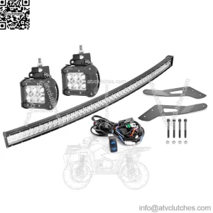 LED Pods+50" LED Light Bar Roof Bracket Wire Kit For Can-am Maverick X3 MAX