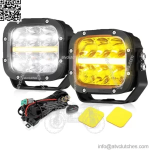 5" Inch Cube LED Work Light Bar Spot Pods DRL For Can-am Maverick X3 DS RS MAX
