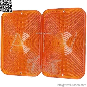 2PCS Amber Lens RE70020 Warning Lamp Lens Replacement for John Deere 1023E 2210 2305 3032E 3038E 210K EP 210K 210LE 210LJ (2PCS-RE70020)