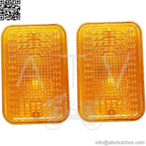 2X Amber Lens LVU18745 Tail Light Lens Replacement for John Deere Tractor 1023E 1025R 1026R 2025R 2027R 2032R 2038R 2305 2320 2520 2720 (2PCS-LVU18745)