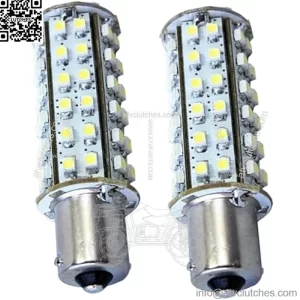 2-Pack BA15s Bayonet Base 66 LEDs LED Bulb Cool White 6300K-7000K Lumen compatible with John Deere JD AD2062R Parts Replacement LA115 D130 CS & CX Gator D110 GT235 L130 s240 X300 LT155 LA130