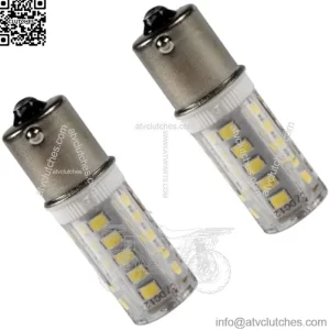 2-Pack BA15S Headlight LED Bulb 3W 12-24V compatible with John Deere AD2062R & Scotts Tractor Headlamp, for X324 LA145 L120 L130 S240 355D GT245 1026R 1023E 4300 4500 4600 4700 Tractors