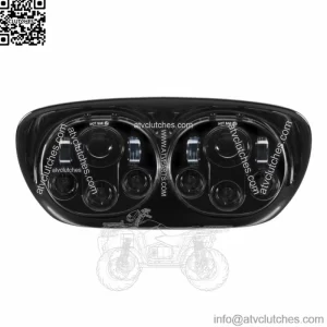 White LED Blackout Dual Visionz Head Light Lamp 75W Harley FLTR 98-13 (For: Harley-Davidson)