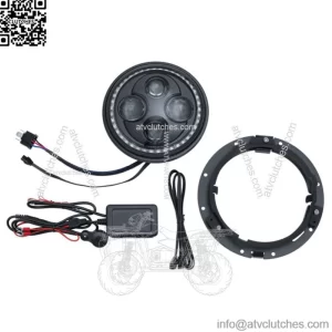 New Kuryakyn Orbit Prism 7" LED Headlight Bluetooth Controlled Multi-Color Halo (For: Harley-Davidson)