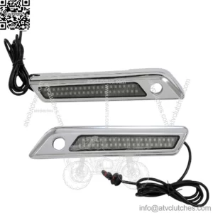 Custom Dynamics Saddlebag Latch Dual Light Smoke Chrome Set Harley Touring 14-23 (For: Harley-Davidson)