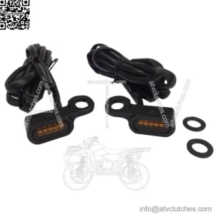 Black LED Handlebar Marker Amber Lights Drag 09-16 Touring Softail V-Rod Harley (For: Harley-Davidson)