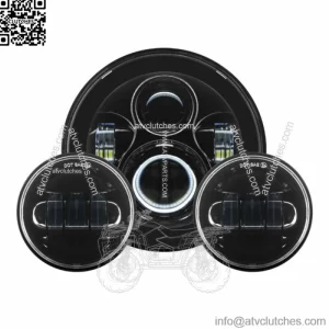 Hogworkz 7" White Daymaker LED Headlamp Black Auxiliary Light Harley Touring (For: Harley-Davidson)
