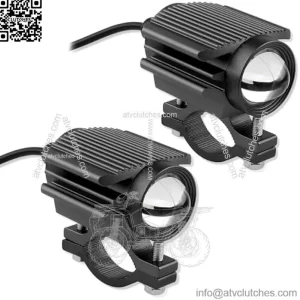 2PCS Motorcycle LED Spotlight,Waterproof Aircraft Models Motorcycle LED Lights for Headlight & Fog Lights,Universal Super Bright LED Spot Lights for Motorcycles Bicycles (Black)