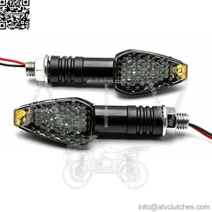 Tech Smoked Turn Signal Indicator Blinker LED Light Lamps For Motorcycle Motorbike, 10-SMD Amber