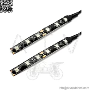 Tech Turn Signal Tail License Brake LED Light Bars Strips For ATV Motorcycle, 6-SMD Amber