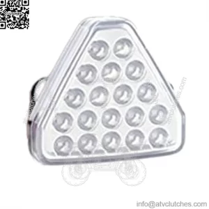 Car F1 Style Brake Light, LED Thrid Brake Light, Waterproof Rear Tail Flash Lamp, 19LEDs Triangle Auto Rear Brake Lamp for Motorcycle ATV Truck SUV (White)
